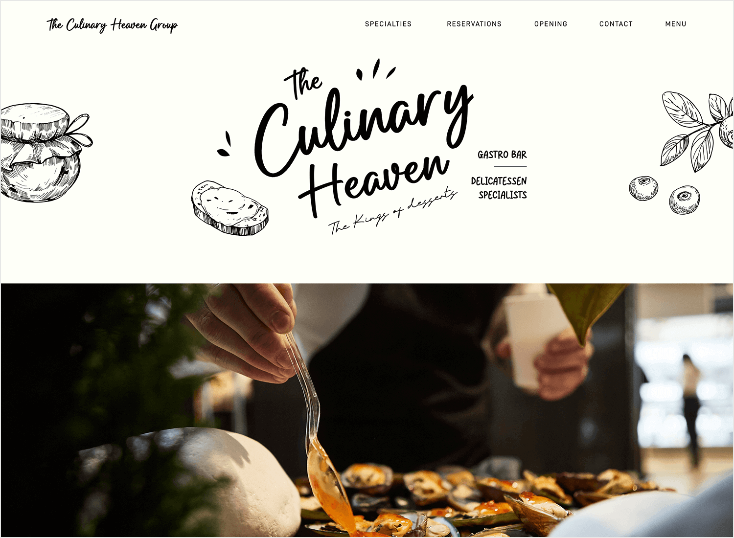 hero image examples restaurant landing