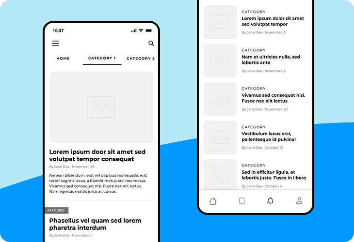 Artikel-mobile-app-wireframe