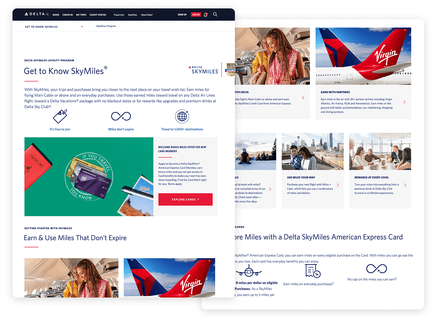 landing page examples delta