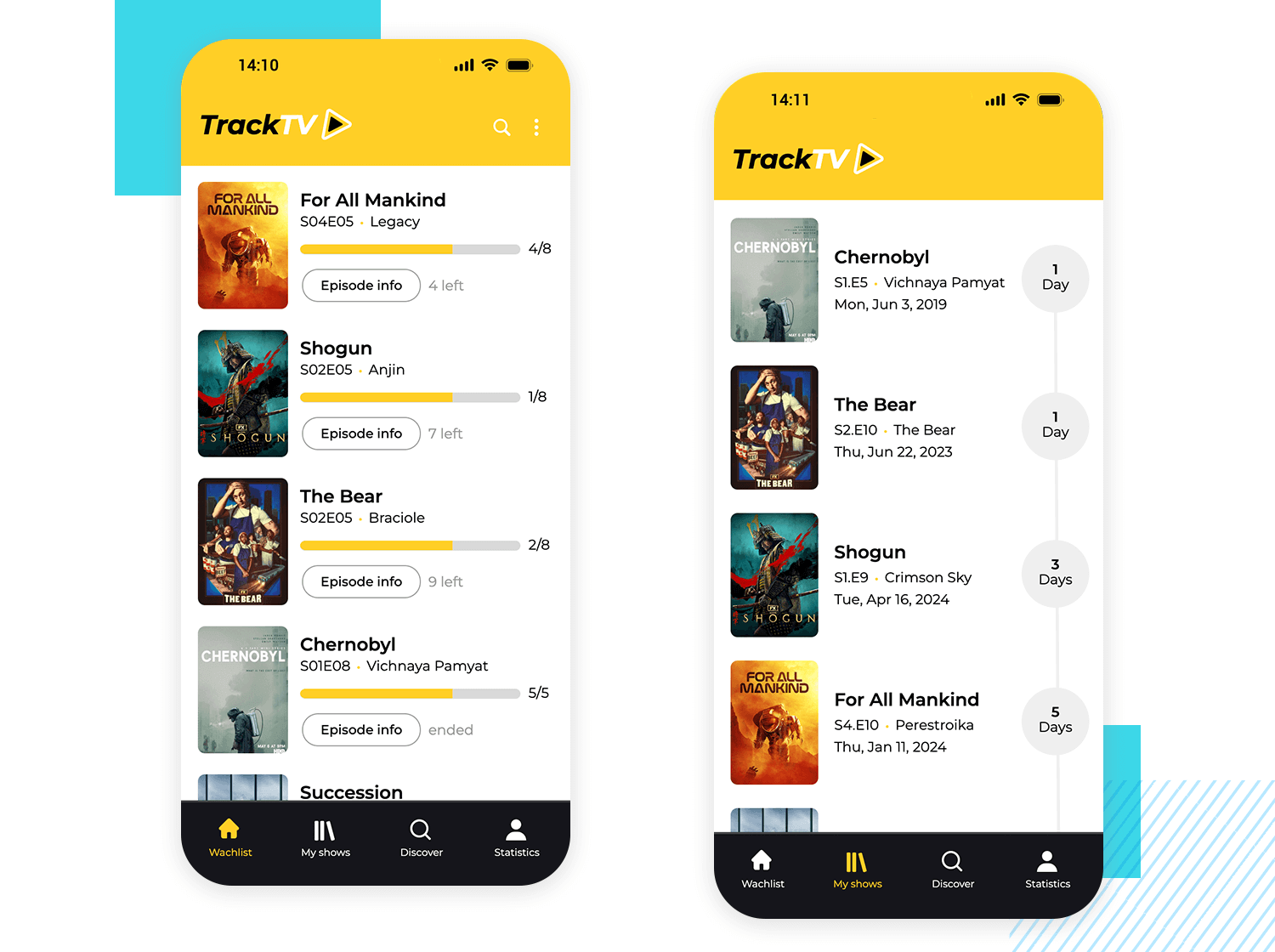 list design tv show tracker