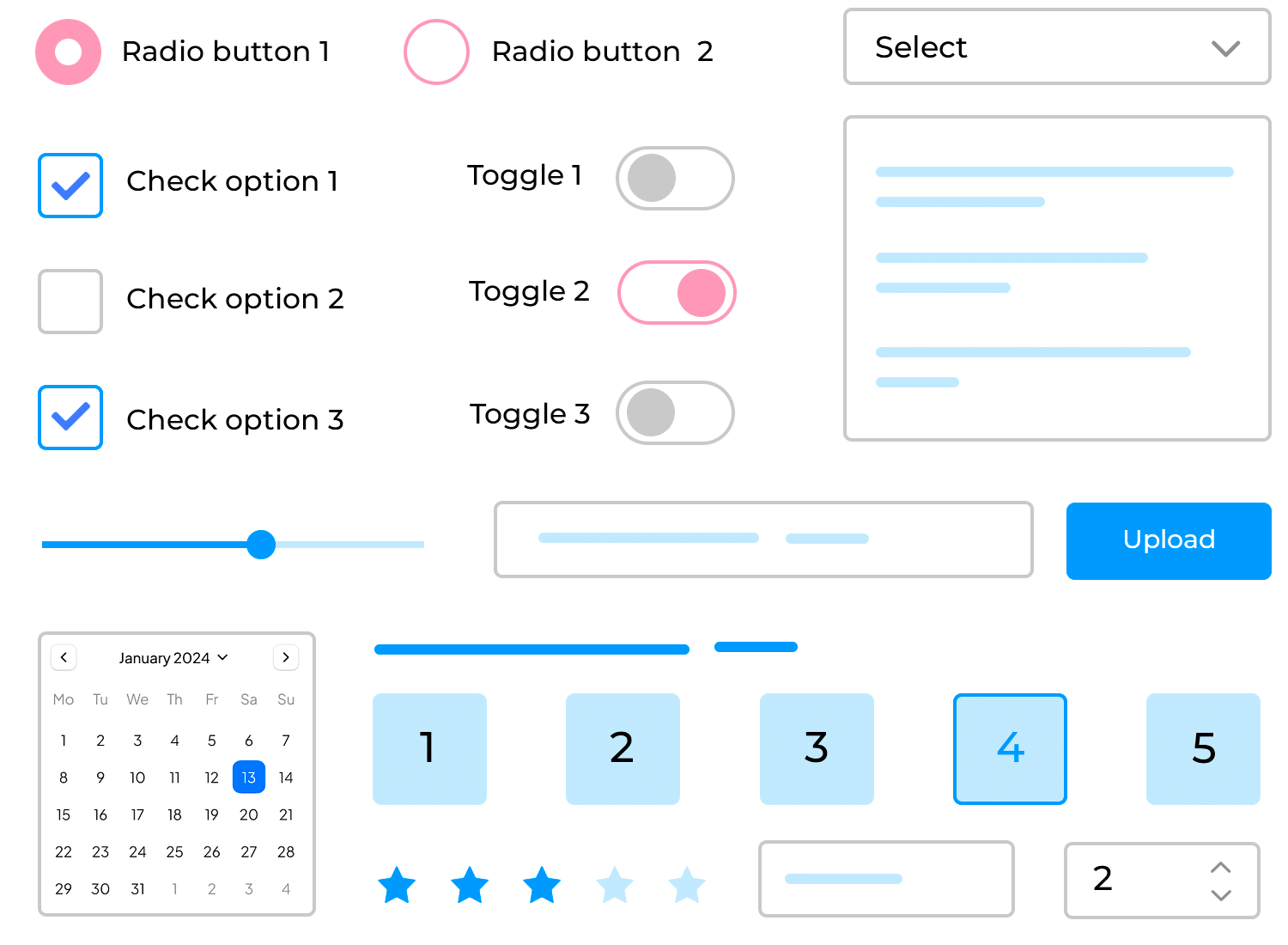 Survey UI elements