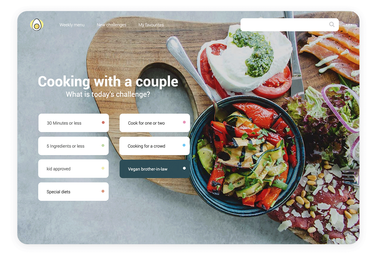 website background examples vegan app