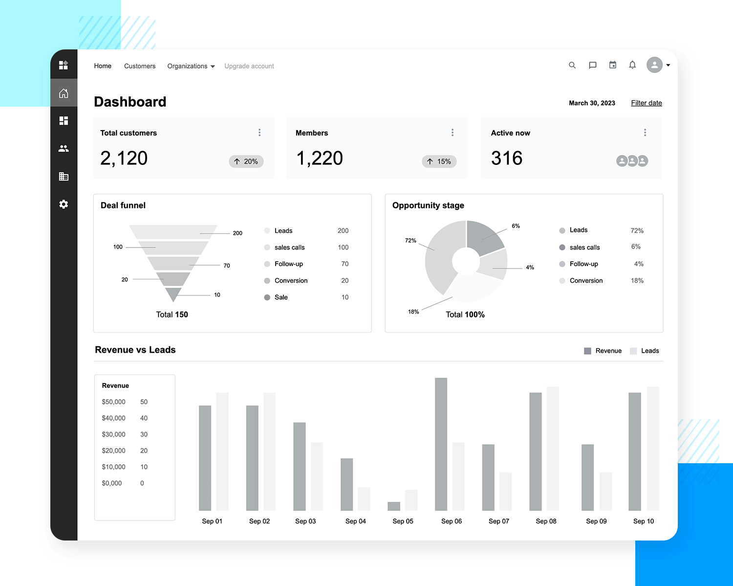 low fidelity prototype example dashboard