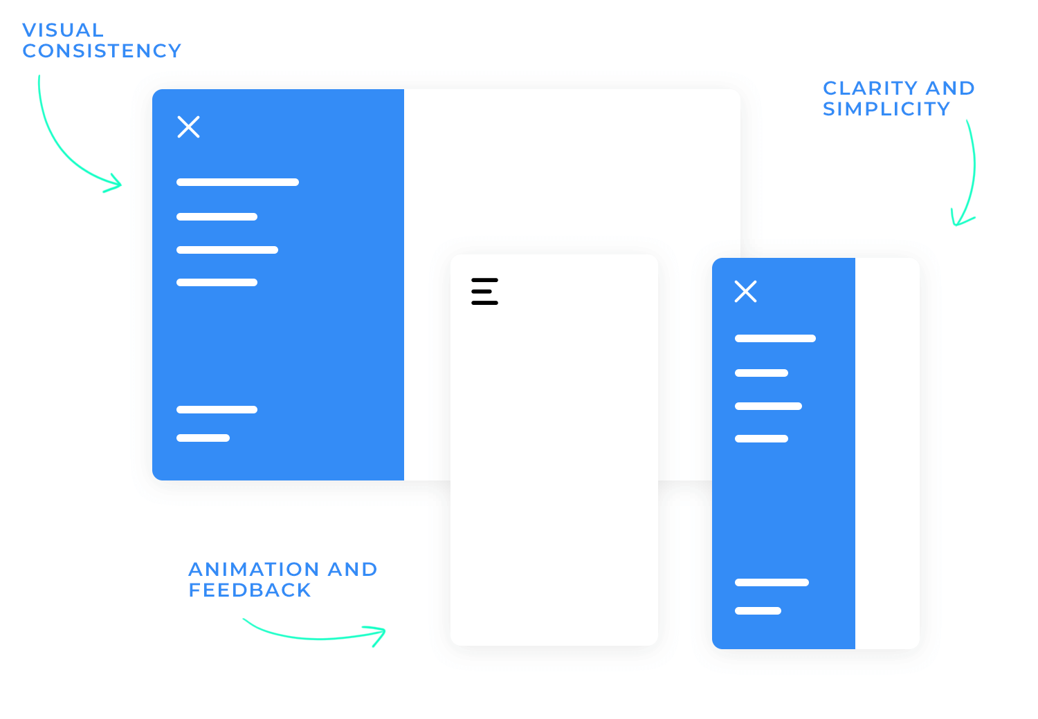 slide menu design consistency