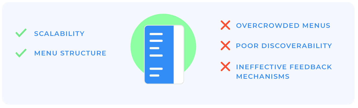 slide menu design structure