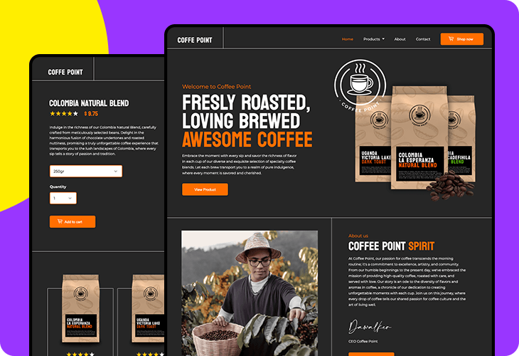 coffee seller website template