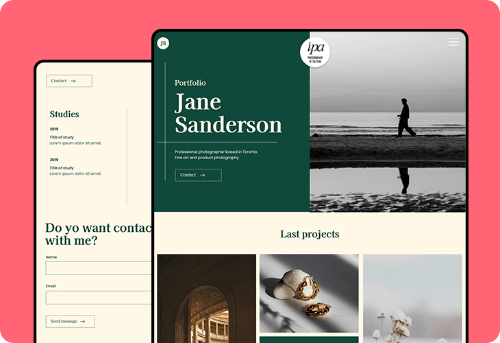 Photography portfolio template