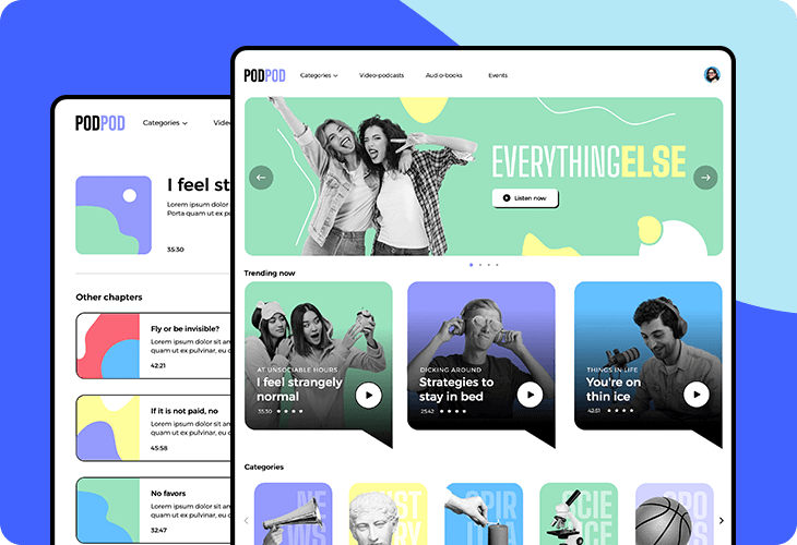 Podcast platform website template