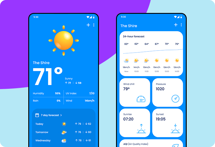 Weather mobile app